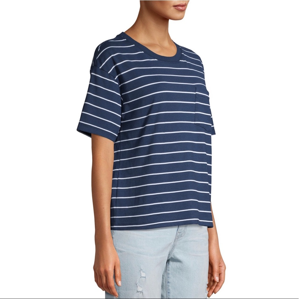 time and tru striped boyfriend t-shirt